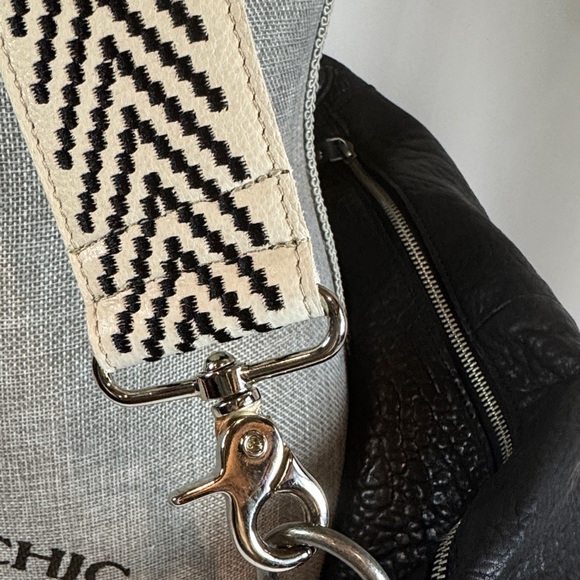 Latico Callie Leather Embossed Black Crossbody Sling Bag/Extra Patterned Strap - Picture 6 of 16